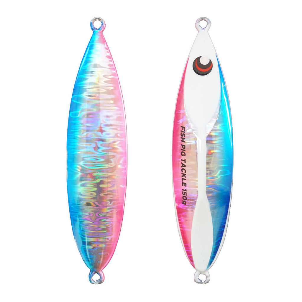 Razor Back Upgraded Slow-pitch Jigs -150g pink blue - Fish Pig Tackle Jigs - Micro Jigs - Premium Fishing Tackle