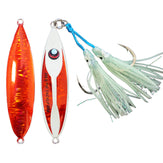 Razor Back Pre-Rigged Jig 80g Red - Slow Pitch jigs - Micro Jigs - Premium fishing tackle