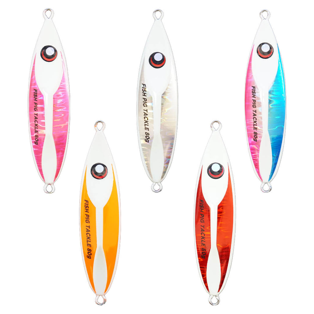 Razor Back upgraded Slow pitch jig 80g Bulk value pack - Fish Pig tackle - Premium fishing tackle